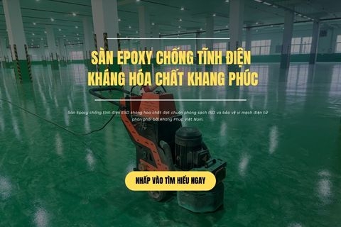 Sàn Epoxy Chống Tĩnh Điện Kháng Hóa Chất Khang Phúc